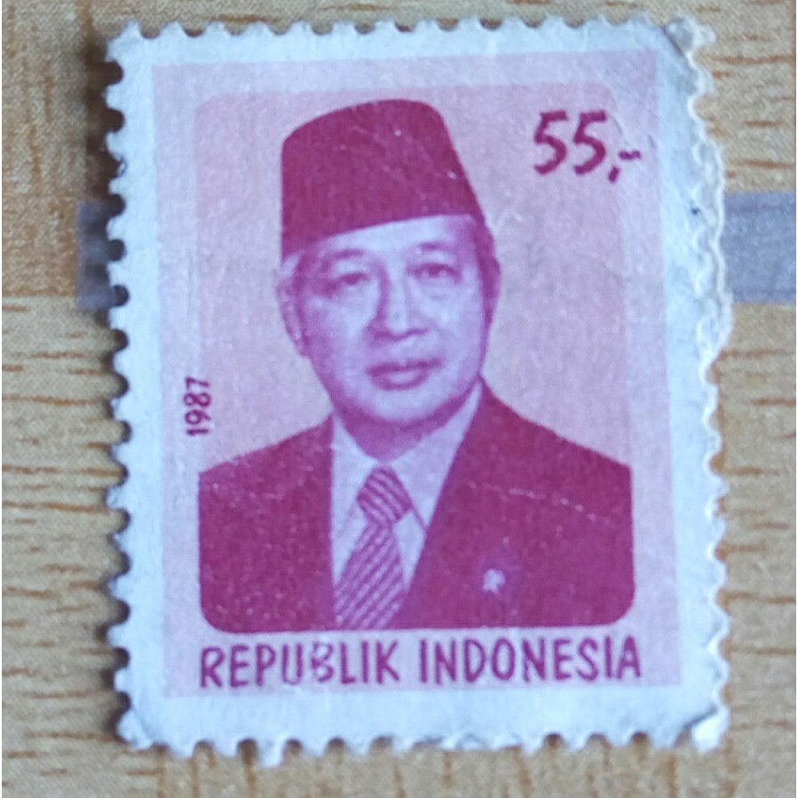 

Perangko Indonesia Pak Soeharto Rp 55 1987