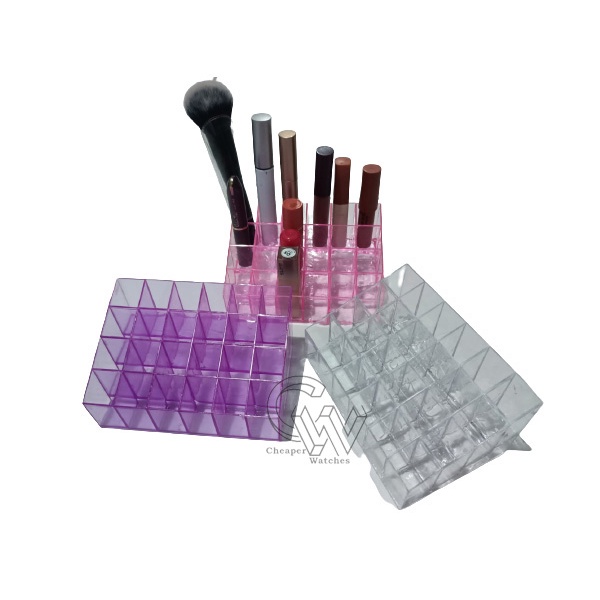 Cheaper-Rak Lipstick Kosmetik isi 1 pack/40pcs Acrylic 24 Slot Organizer Akrilik Tempat Penyimpanan