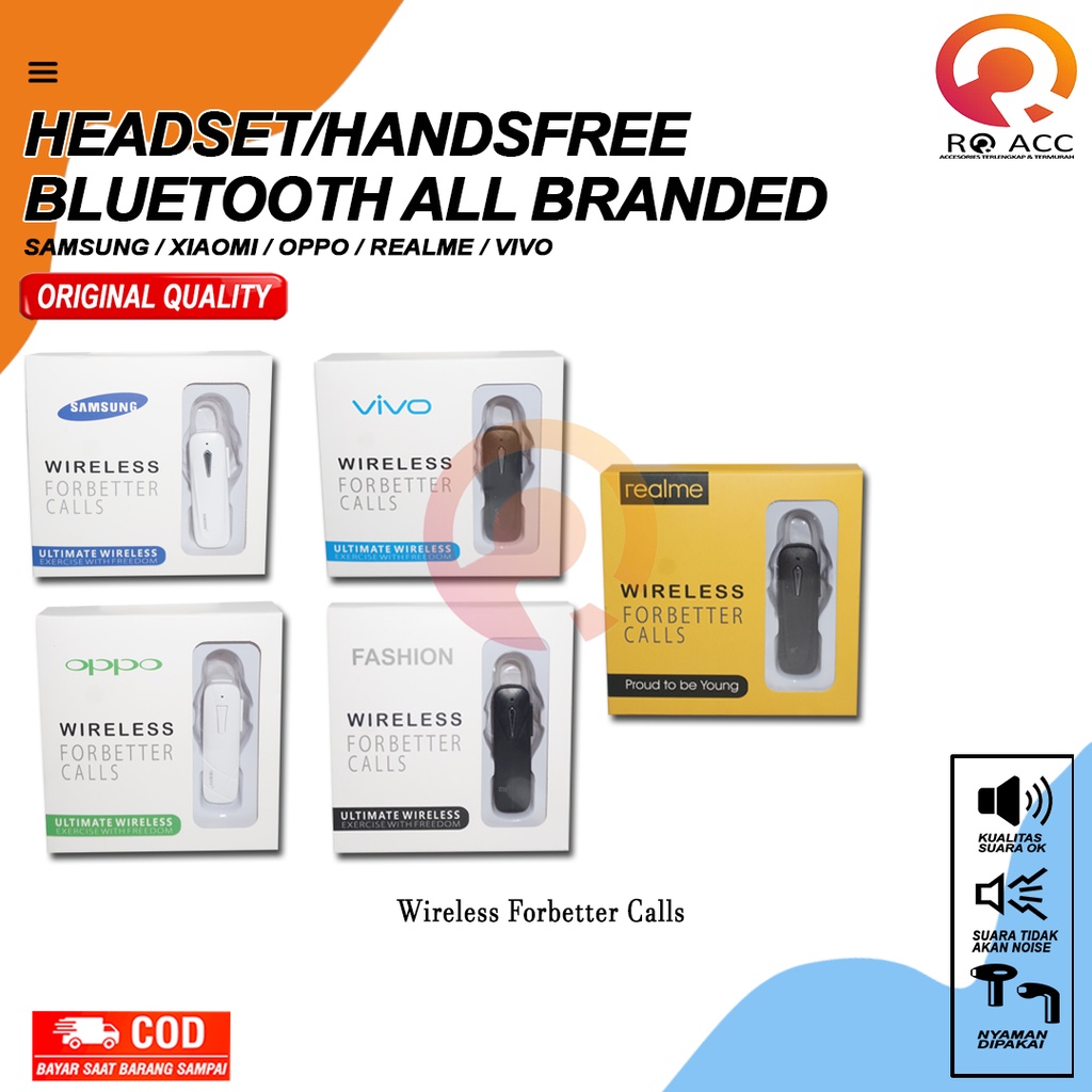 [RO ACC]HEADSET BLUETOOTH BRANDED / BLUETOOTH HANDSFREE ALL TIPE HP