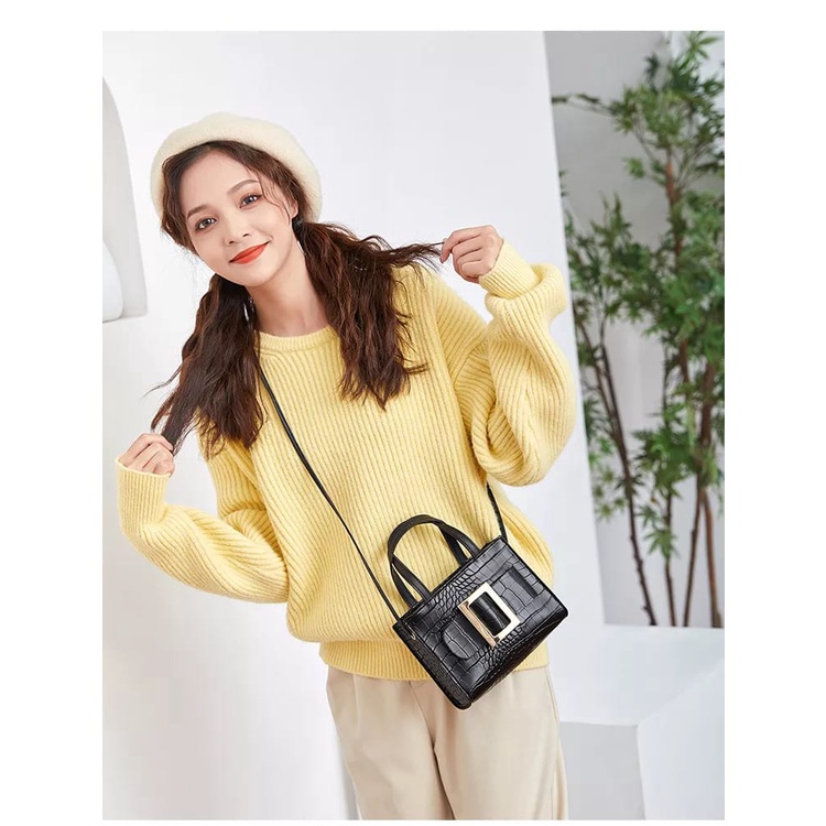 Zalfa Slingbag dan Tas Selempang Wanita Croco Maudy