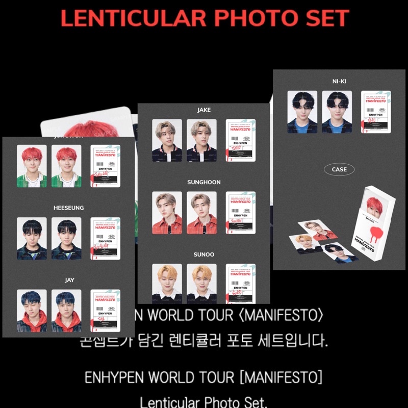 PC LENTICULAR CARD OFFICIAL ENHYPEN MANIFESTO WORLD TOUR IN SEOUL