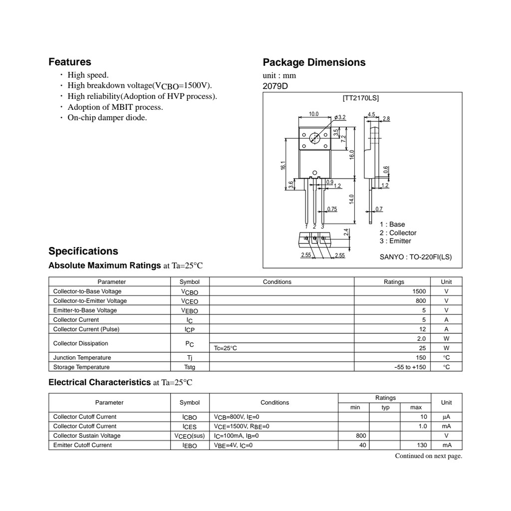 Transistor TT2170 TT 2170