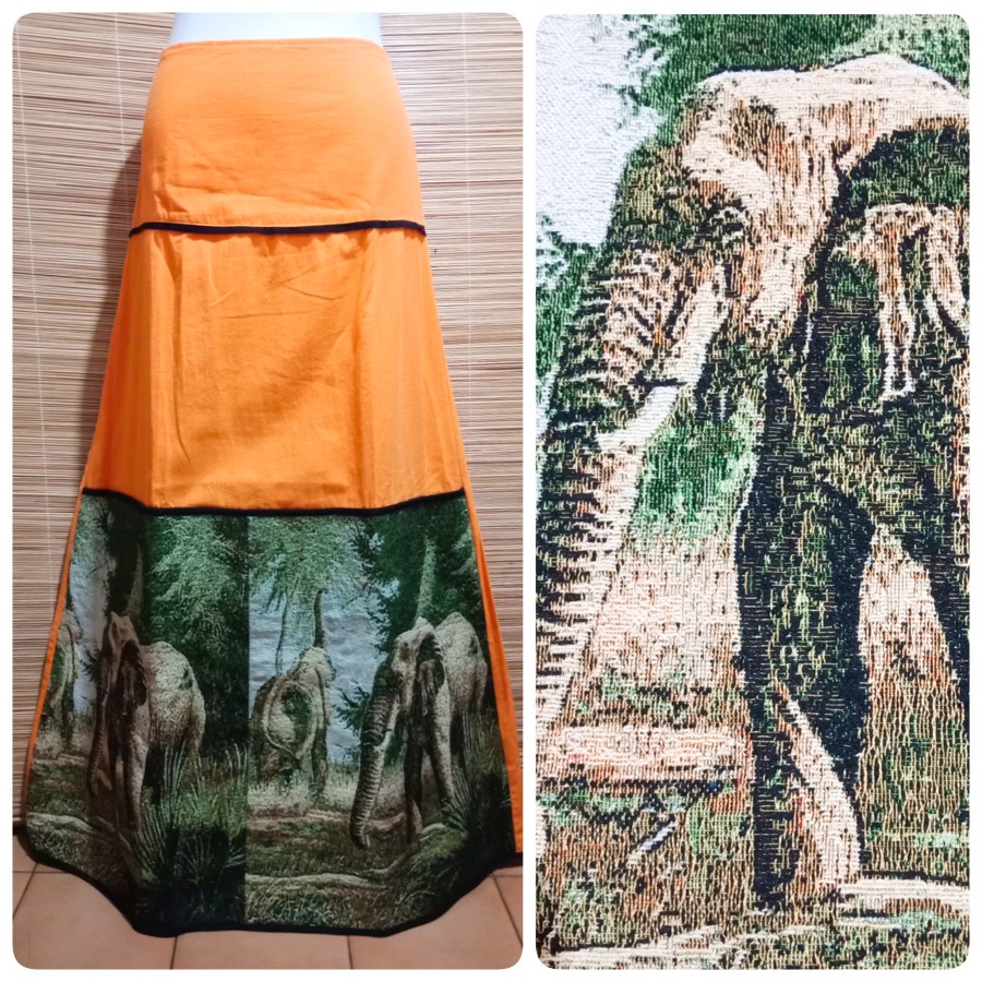 Rok bangkok gajah tenun
