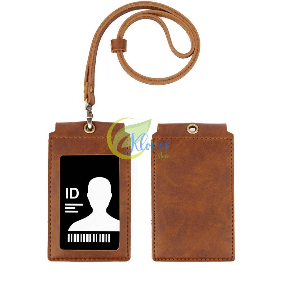 

Kekinian Card Holder Front Id Card Kalung Holder Name Tag Kulit Souvenir ✓