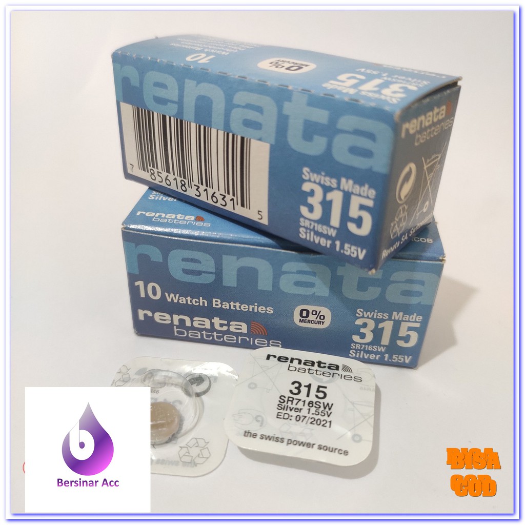 BATRAY BATRE BATREI JAM TANGAN RENATA 315 ORIGINAL RENATA 315 SR716SW