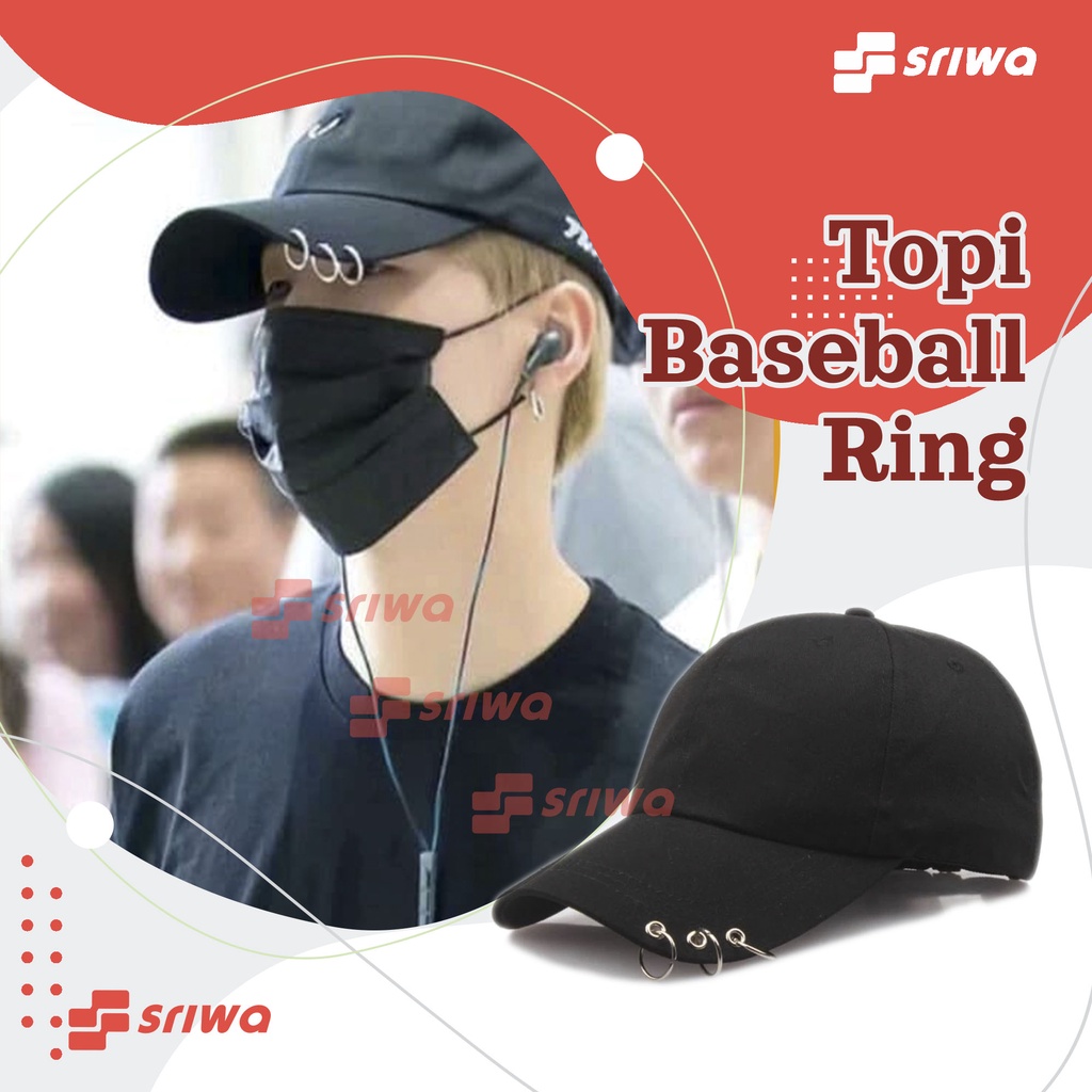 TOPI BASEBALL RING ANTING BESI BORDIR UNISEX KUALITAS PREMIUM KOREA KPOP UNISEX PRIA WANITA DEWASA SR18