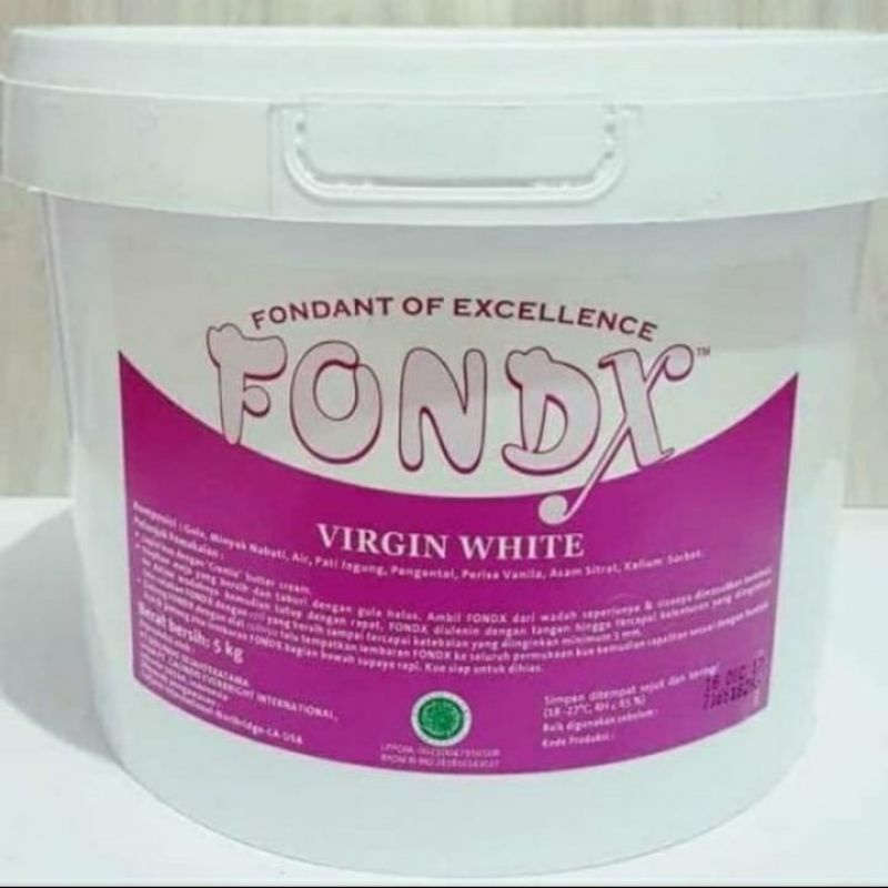 

Icing Fondant Merk Fondx Virgin White Repack 500gr