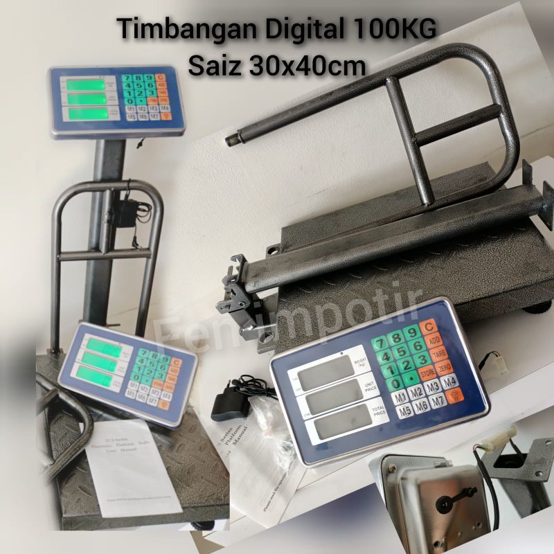 Timbangan digital 100kg ,Timbangan digital pagar ,timbangan besi , Timbangan pagar 100kg Uk30x40cm