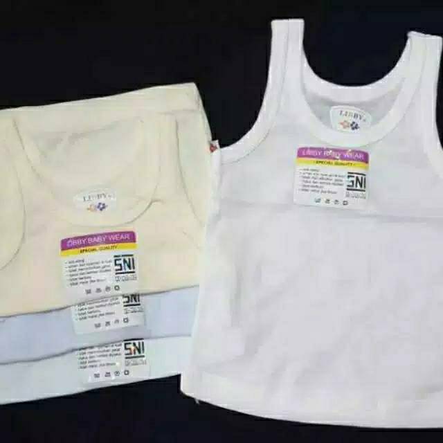 1 Pcs LIBBY Singlet  Kaos  Dalam Baby  Newborn  0 9M 