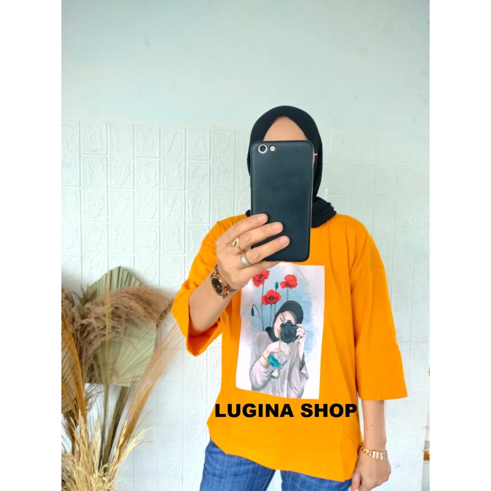 TUNIK KAOS MOTIF BUNGA M L XL