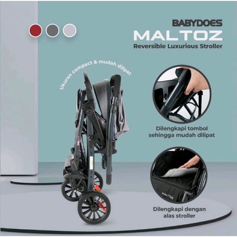 Babydoes reversible stroller maltoz CH821SN kereta dorong bayi