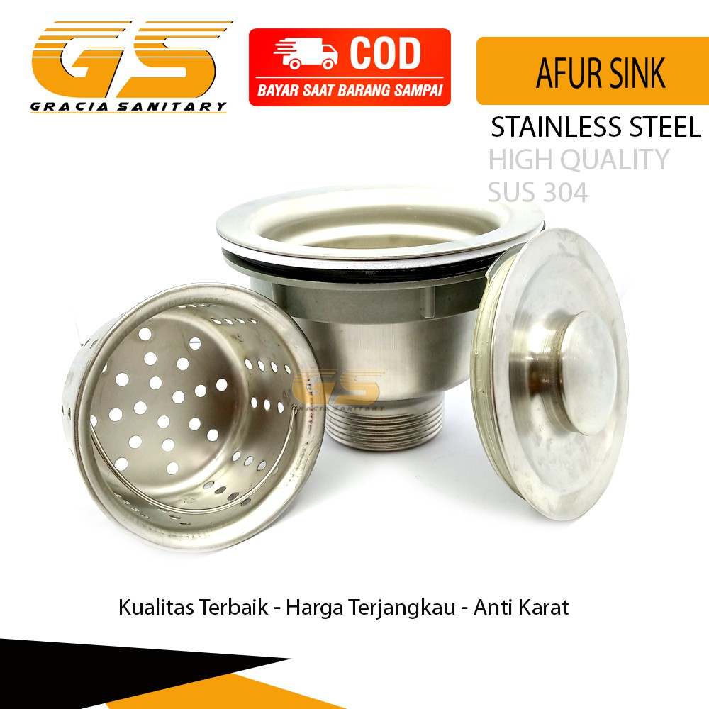 Saringan Bak Cuci Piring / Afur Stainless SUS 304 / Afur Kitchen Sink 1 1/2 inch