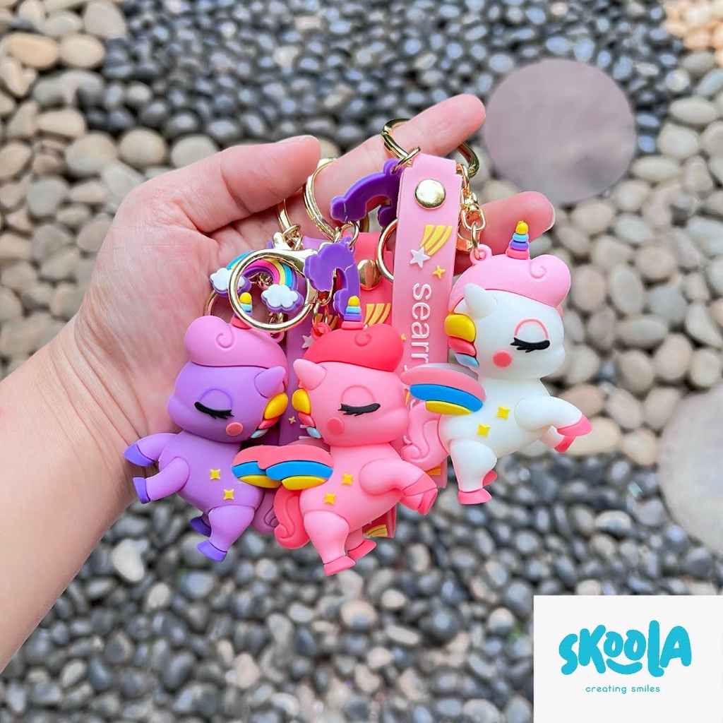 Skoola Gantungan Kunci Keychain Lucu Tas Unicorn Bunny