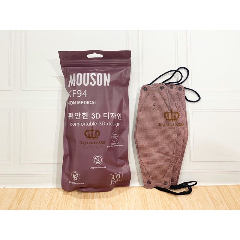 Premium Masker KF94 Senada 4Ply Evo 3D Proctection Mouson Sachet isi 10Pcs