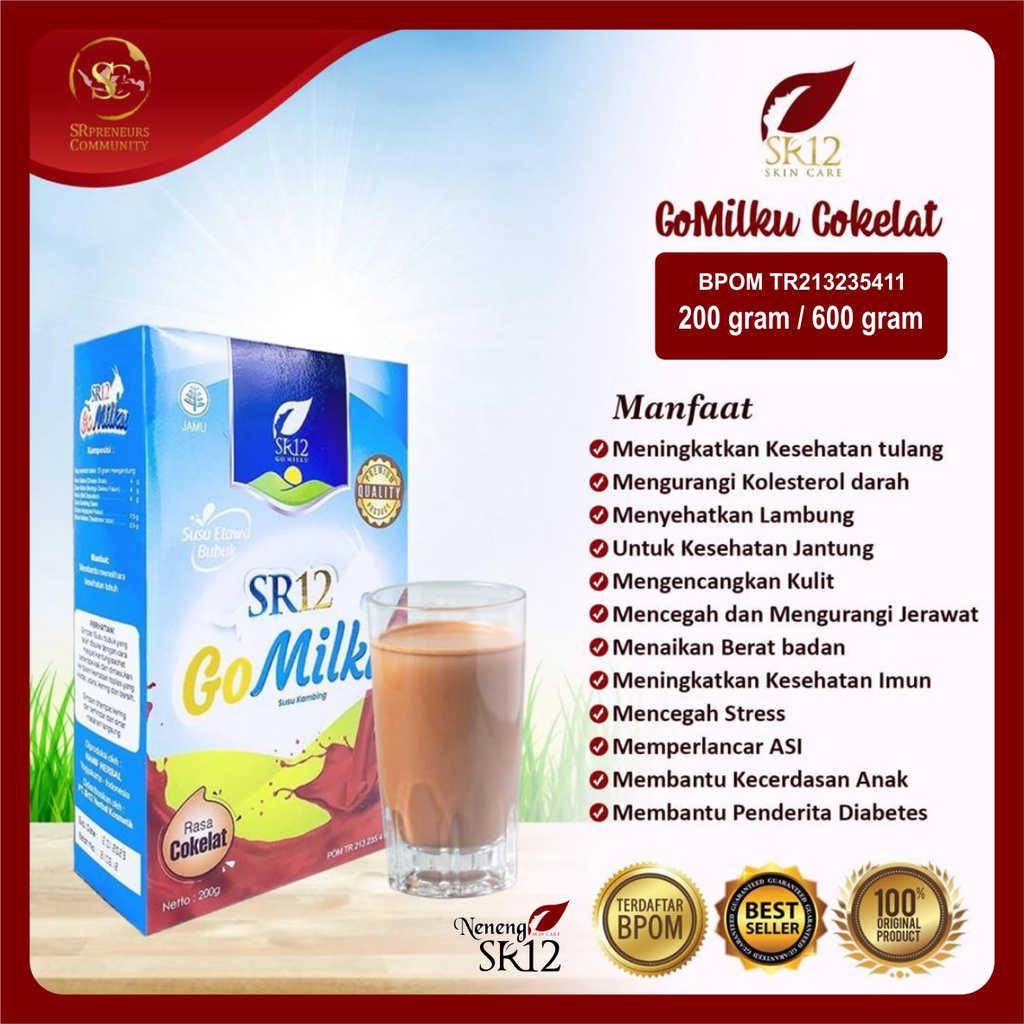 

Susu Kambing Etawa murah | Go Milku SR12 | Susu Bubuk - Rasa Coklat