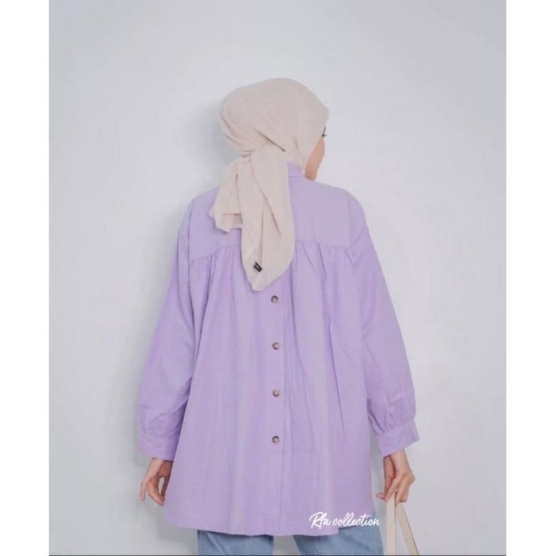 BAJU ATASAN BLOUSE KANCING BELAKANG