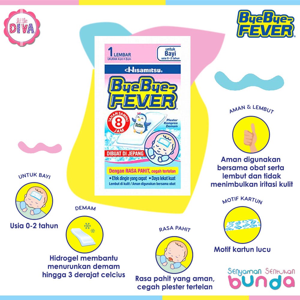 Ecer HANSAPLAST &amp; BYE BYE FEVER BAYI &amp; ANAK - Plester Kompres Penurun PANAS DEMAM Hansaplas ens