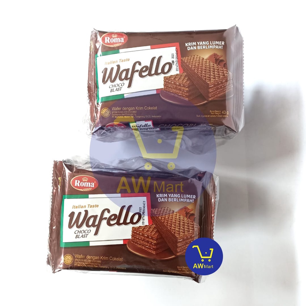 WAFER ROMA WAFELLO ISI 10 PCS X 43 GRAM