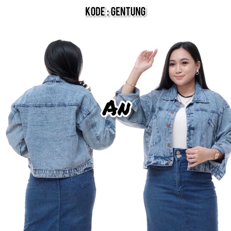 JAKET JEANS DENIM WANITA HIGHT QUALITY // OVERSIZE JAKET JEANS WANITA SAKU GENTONG