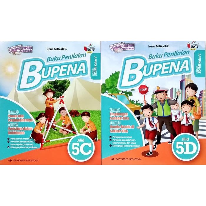 Bupena 5c 5d Kelas 5 Sd Kurikulum 2013 Revisi Penerbit Erlangga Shopee Indonesia