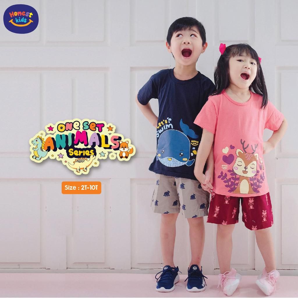 SETELAN ANAK UNISEX ANIMAL SERIES USIA 2-10 TAHUN