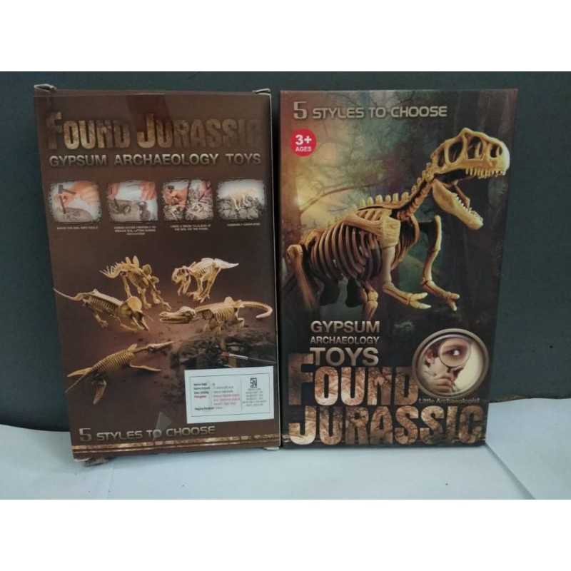 Mainan endukasi anak fosil dinosaur /gypsum archaelogy toys/fosil