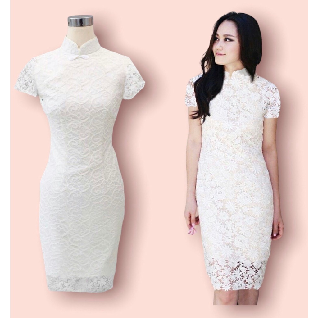 Midi Dress Putih Dress Wanita Korea Terbaru Dress Pesta Wanita Remaja Dewasa Gadis Anak Tanggung Gau
