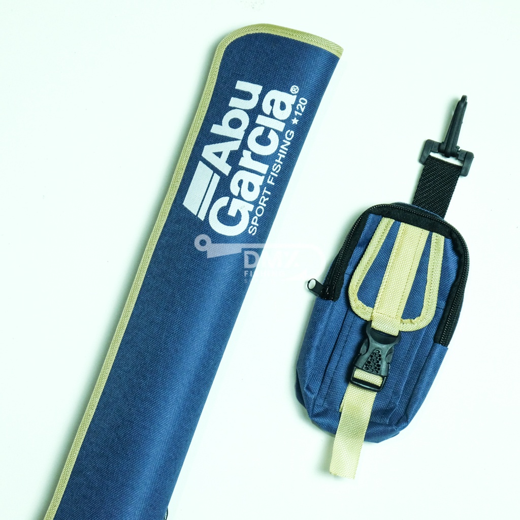 Tas Joran Pancing Hardcase Bahan Fiber Model Pedang Abu Garcia 60 80 100 120 CM Navy