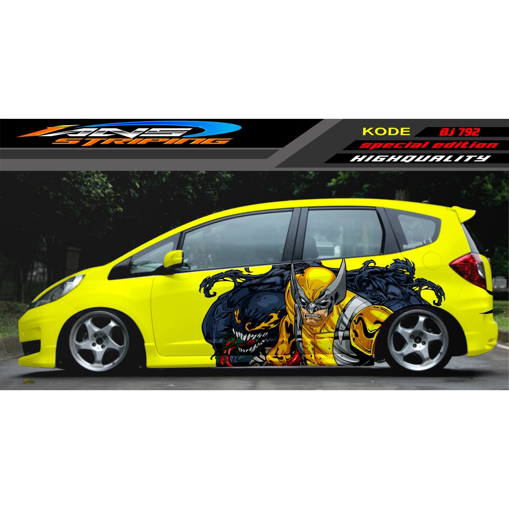 VARIASI STICKER MOBIL JAZZ BRIO AVANZA SIGRA YARIS / STIKER VARIASI MOBIL / MODIF STICKER MOBIL 620