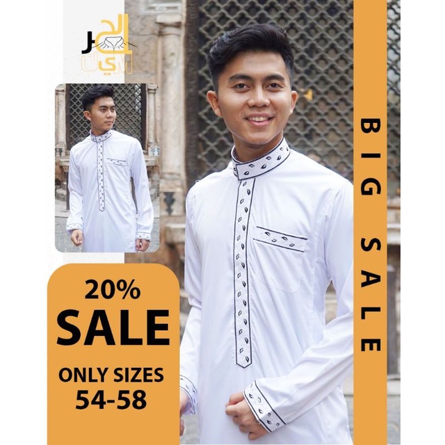 JUBAH PUTIH JUBAH AL HARAMAIN DAFFAH AL HARAMAIN JUBAH GAMIS HAROMAIN GAMIS PRIA MESIR JUBAH POLYEST