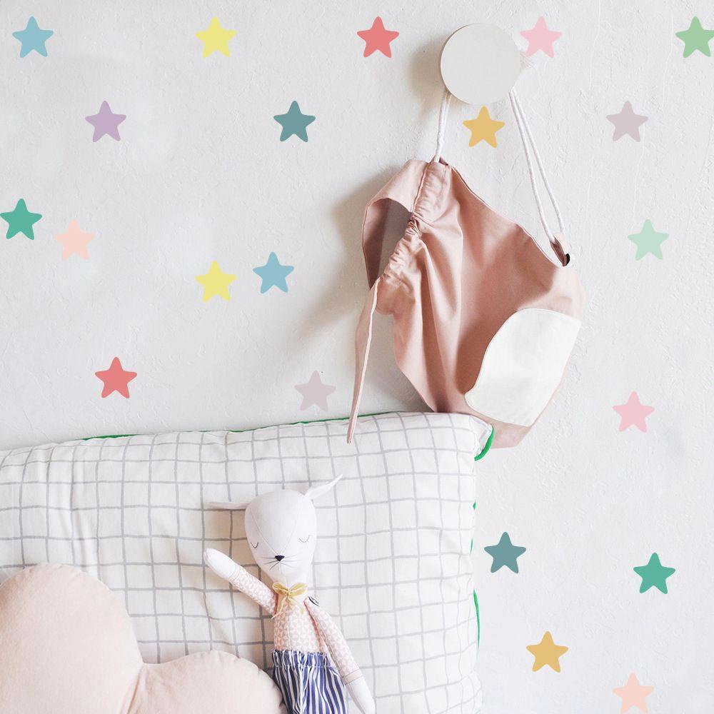 【 ELEGANT 】 Wall Sticker Lovely Nordic Style DIY Stars Geometric Figure Nursery Kids Room Decor