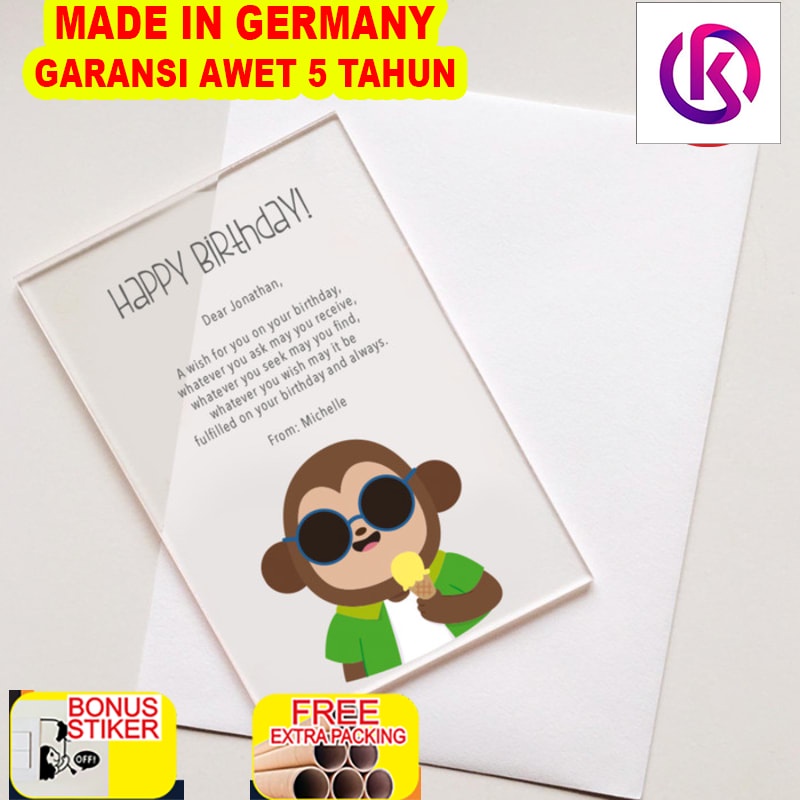 

Promo Acrylic Birthday Card | Kartu Ucapan Akrilik | Custom Kartu Ucapan