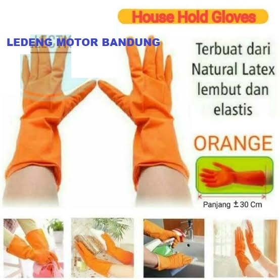 Sarung Tangan Karet Latex Glove Mencuci Bersih Berkebun Cuci Piring