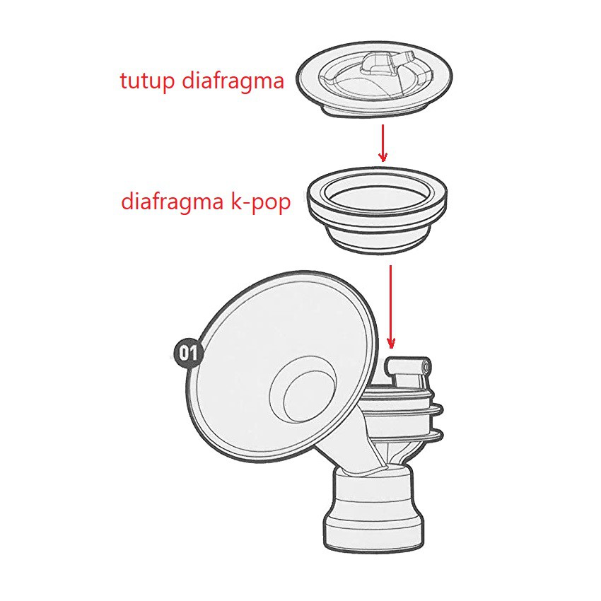 Opia K-Pop Diafragma Diaphragm Spare Part Breastpump Pompa ASI Kpop