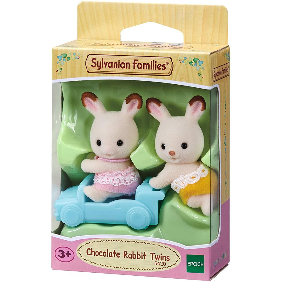 Mainan Koleksi Sylvanian Families Chocolate Rabbit Twins New