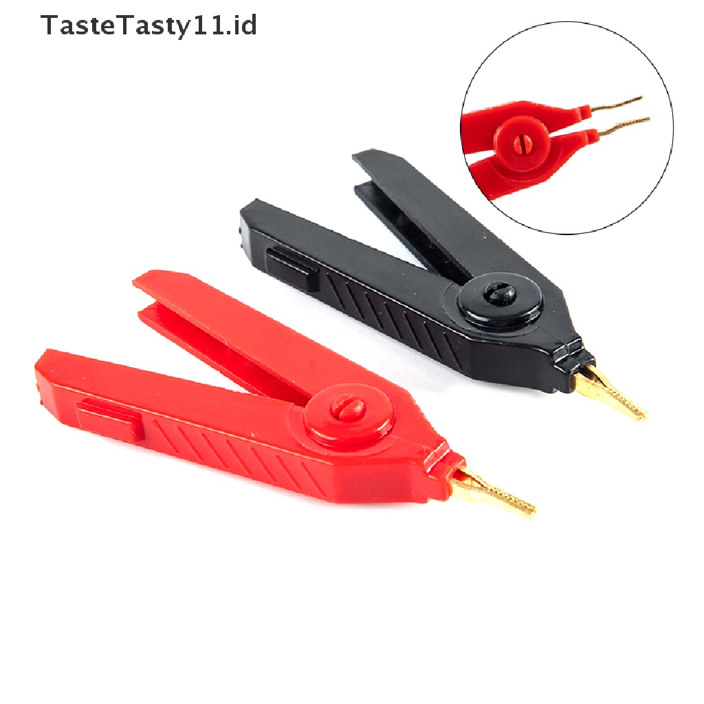 【TasteTasty】 2pcs/set LCR-Plated Copper Alligator Clip Kelvin Four Clip Duckbill Clips .