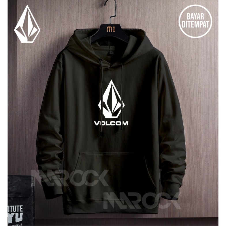 Sweater Hoodie Warna Pria/Wanita best seller - sablon VOLCOM Bahan Cotton Place