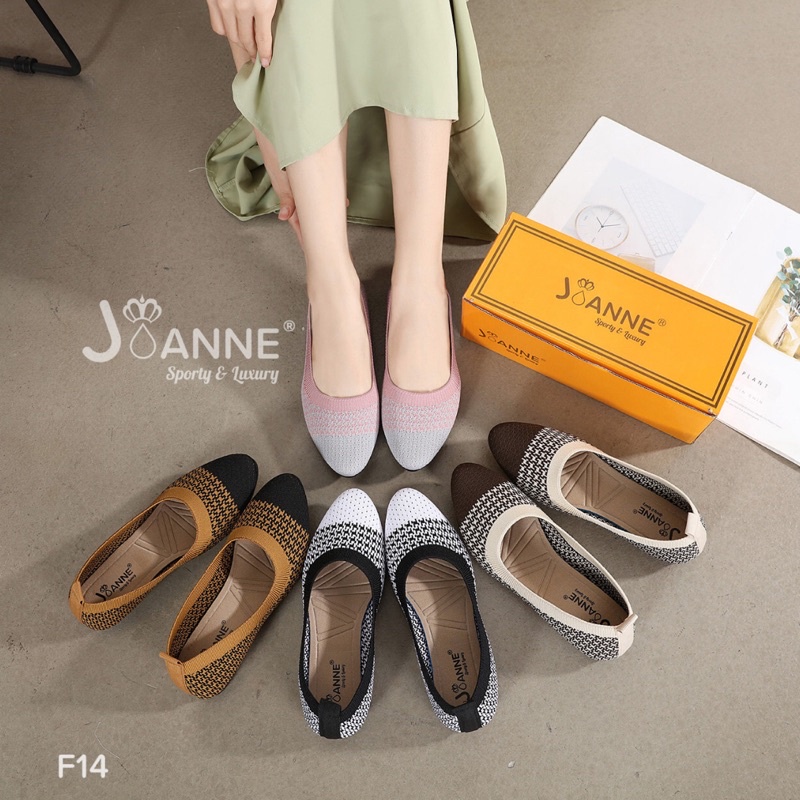 RESTOCK! [ORIGINAL] JOANNE FlyKnit Flat Shoes Sepatu Wanita #F14-1
