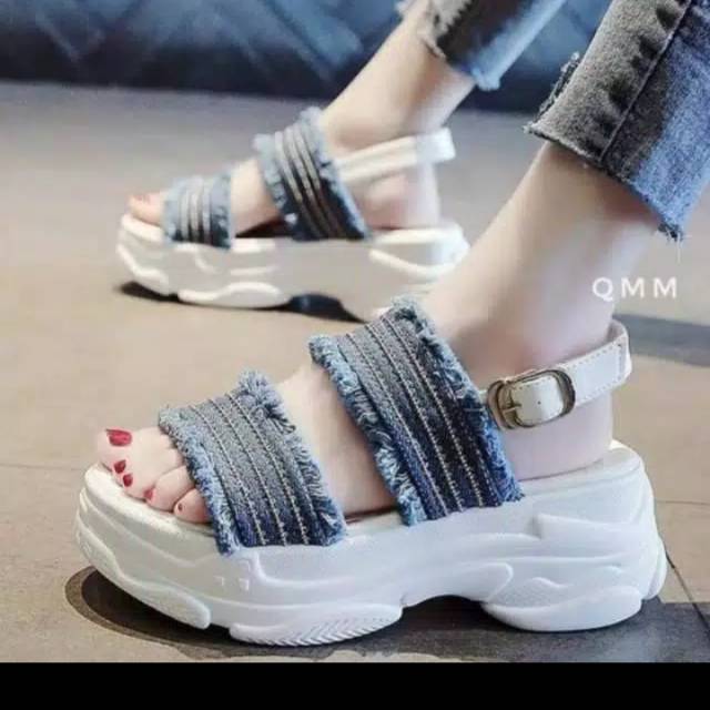 WEDGES SANDAL REPLIKA STELLA FILA DATAR DISRUPTOR II WANITA MURAH MALL FASHION MODEL IMPORT