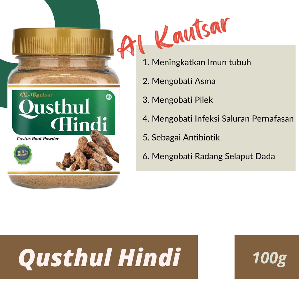 Qusthul Hindi Al Kautsar Bubuk Qust al Hindi 100g (ORIGINAL)
