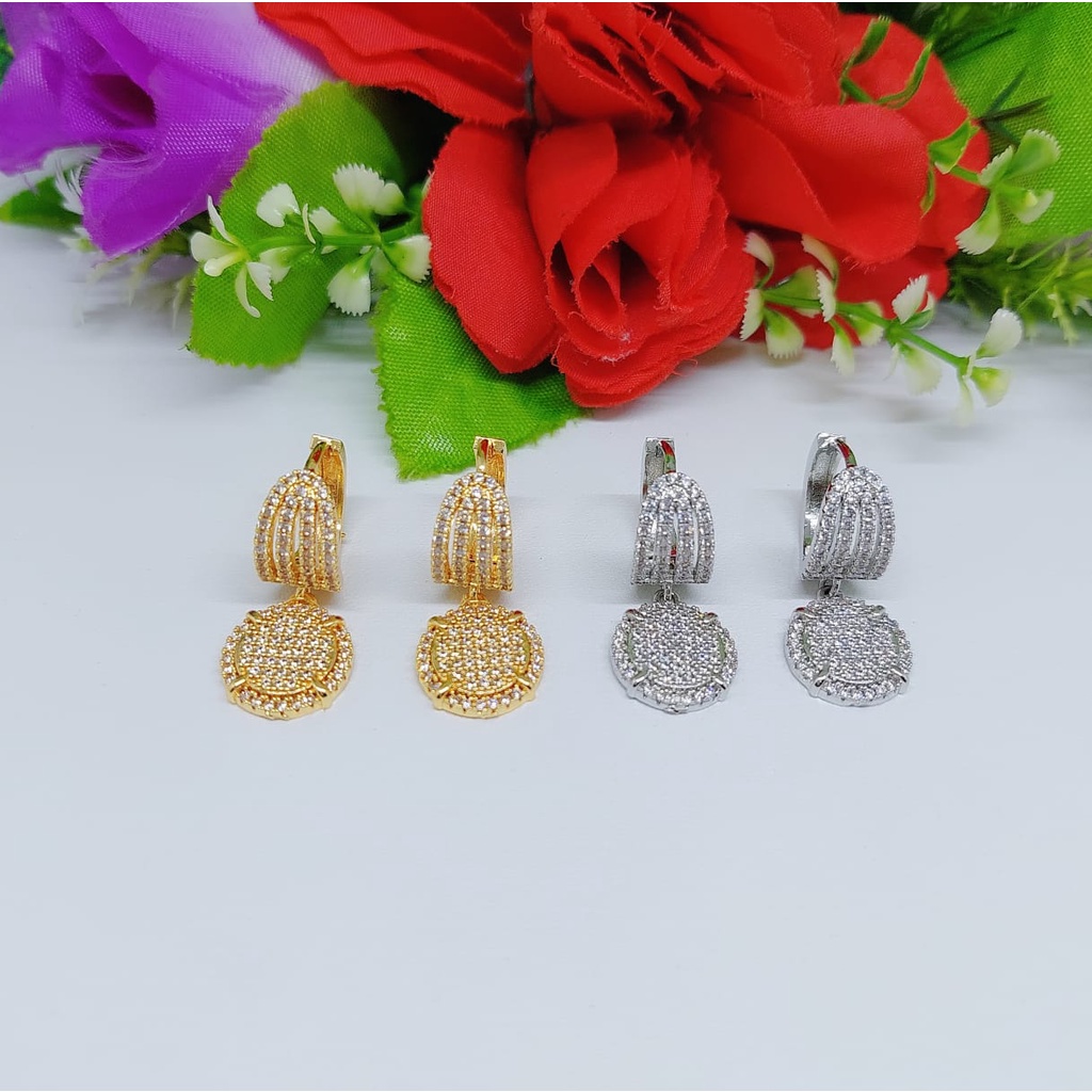 Anting permata lapis emas perhiasan xuping jewelry A,B 0032