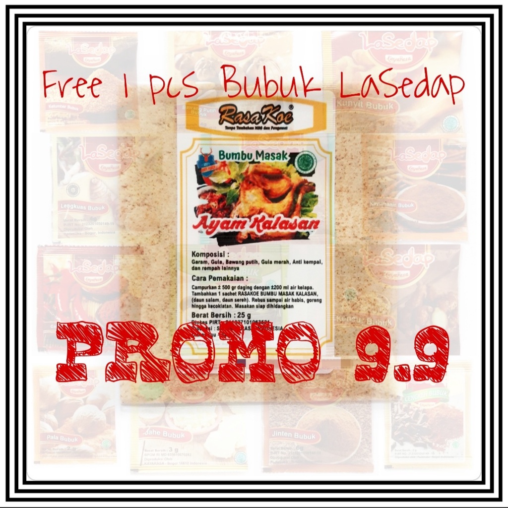 

Rasakoe Bumbu Masak Ayam Kalasan Non MSG 25 gr