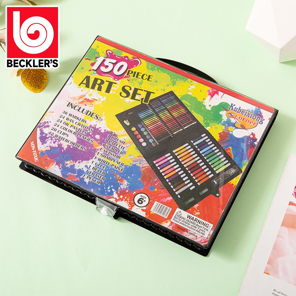 Beckler's Crayon Set 150 PCS Pensil Warna dan Alat Menggambar Berwarna Colouring