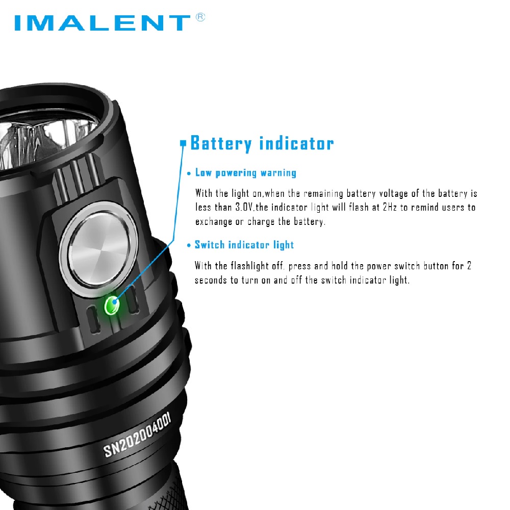 IMALENT MS03 - Mini EDC Flashlight 13000 Lumens - Senter EDC Camping Hiking Darurat Portabel Super Terang 13000 Lumens