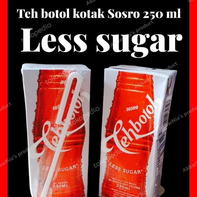 

[COD] Teh botol kotak sosro LESS SUGAR 250 ml per karton [COD]