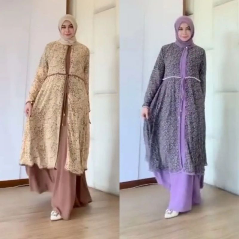 ZALIA Dress + cardi vol 3  by Hawwaaiwa original