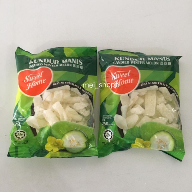 

KUNDUR MANIS BUAH-BUAHAN KERING/WINTER MELON BARANG IMPORT - TANG KUE DIAO 250GRAM