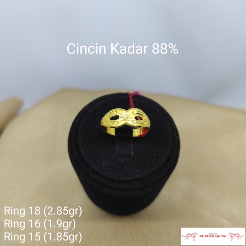 Cincin Kacamata Kadar 88% Emas Tua Ring Besar Mas Kuning Asli Terbaru Toko Mas Bekasi Kado Ibu Ultah