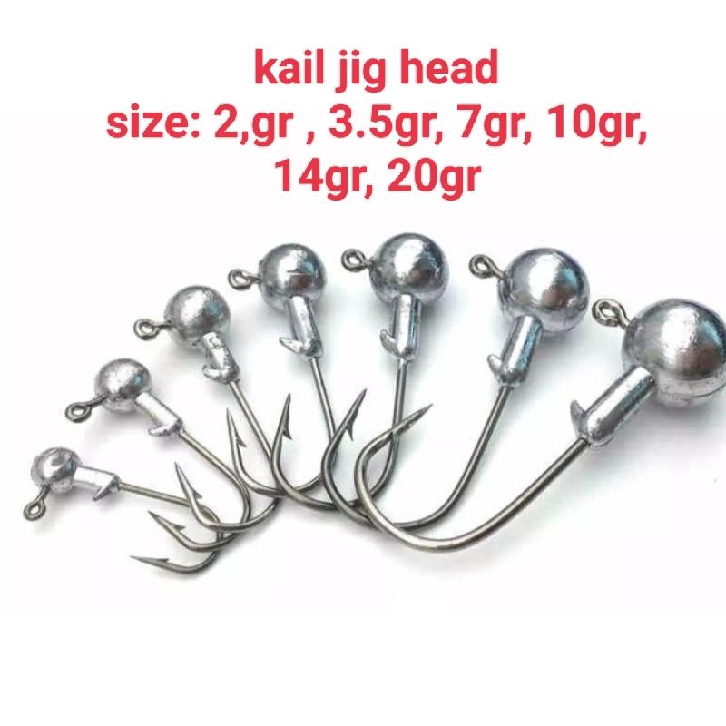 Kail Jig head Soft Lure 2gr,3,5gr,5gr,7gr,10gr,14gr,20gr