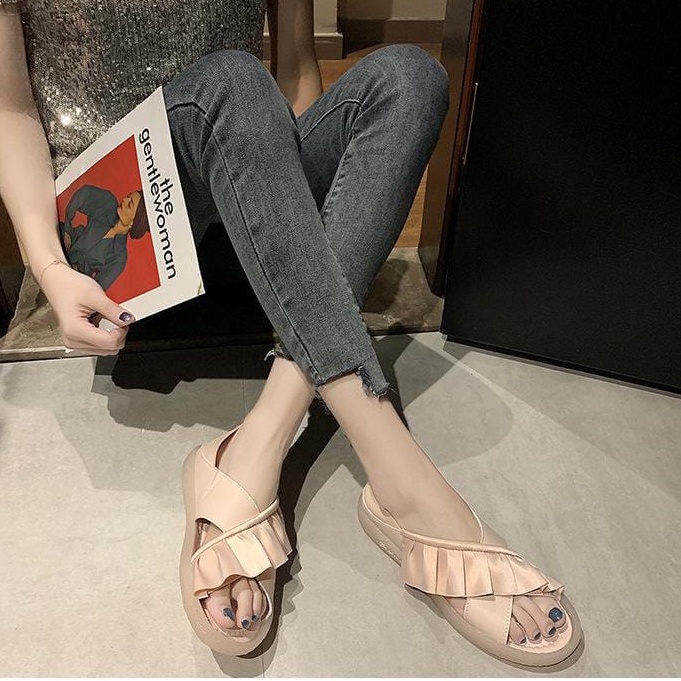 TBIG [COD] Sandal Sepatu Wanita POPLOVER2 Import Korea Style Santai Wanita Remaja